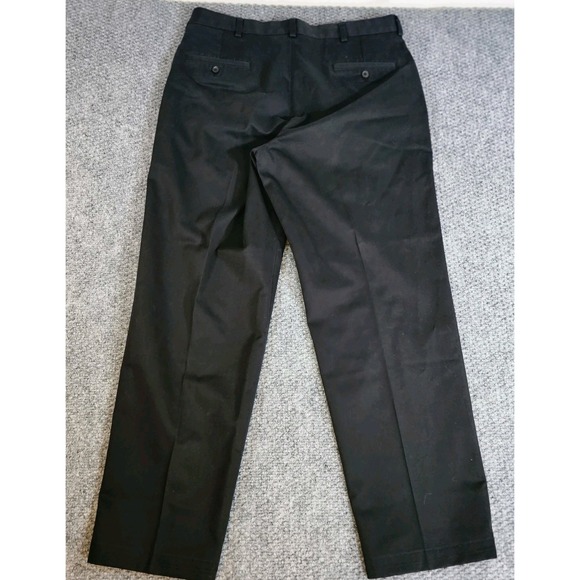 Brooks Brothers Pants Men's 36x32 Black Advantage Chino Hudson Cotton Flat Front - Picture 6 of 6